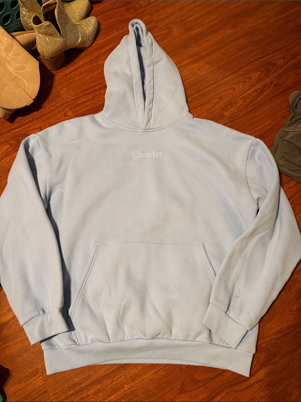 Comfort pale blue hoodie size 2XL